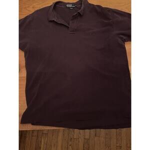 Ralph Lauren Polo Vintage Men’s XL Purple 1/4 Button Short Sleeve Cotton Shirt